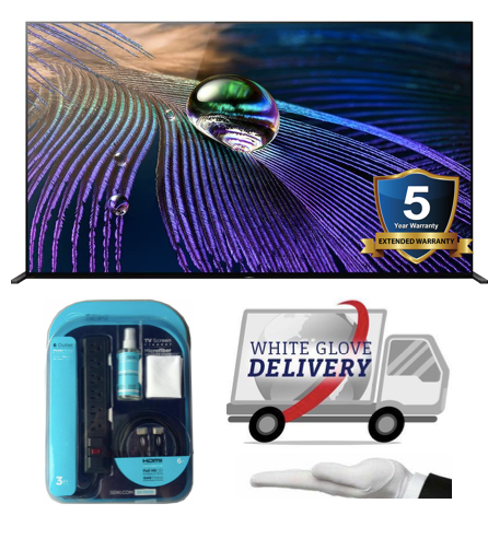 Sony Bravia XR A90J Series 4K HDR OLED Smart TV 2021 XR65A90J TV Bundle with White Glove Delivery & 5 year extended warranty & Seiki accessory Kit