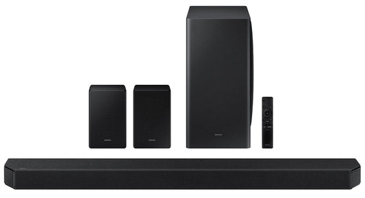 Samsung HW-Q950A 11.1.4 Channel Dolby Atmos Soundbar with Subwoofer (2021) (SUBWOOFER HAS A SMALL CHIP)