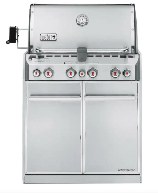 Weber Summit S-460 Built-In Propane Gas Grill With Rotisserie & Sear Burner - 7160001